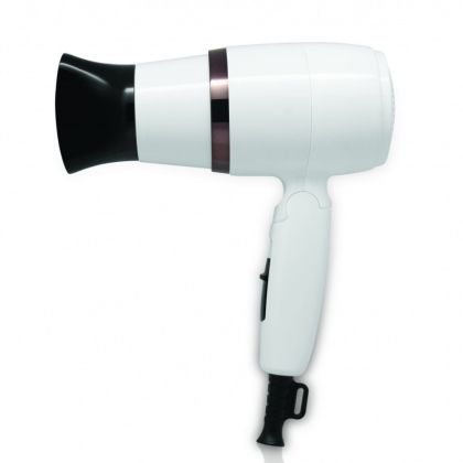 Сешоар ROSBERG R51100J, 1600W, Сгъваем, Студен въздух, 3 нива, Бял/златист