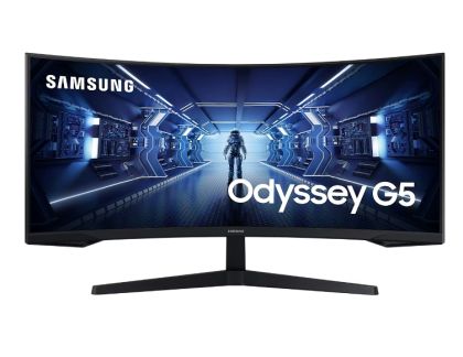 Монитор SAMSUNG Odyssey G5 LC34G55T (LC34G55TWWPXEN), 34" VA CURVED 1000R, UWQHD (3440x1440) 165Hz, 21:9, 1ms, 250 cd/m2, 2500:1, AMD FreeSync Premium, DP, HDMI, Black