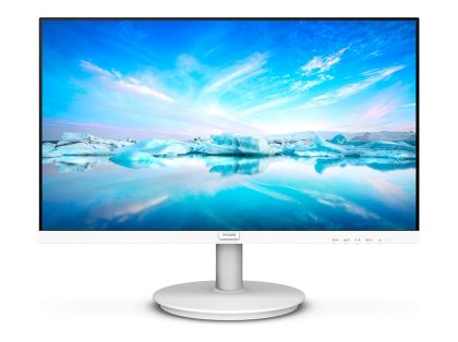 Монитор PHILIPS 241V8AW/00, 23.8" IPS, FullHD (1920x1080) 75Hz, 16:9, 4ms, 250cd/m2, 1000:1, Adaptive Sync, Speakers 2x2W, VGA, HDMI, White