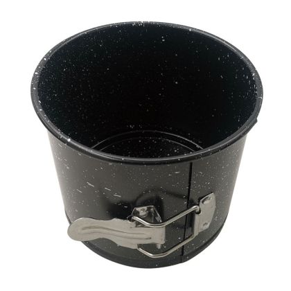 Форма за торта с падащо дъно KINGHOFF KH 1788, 12 см, Разтягащи се стени, Мраморно покритие, Стомана, Черен