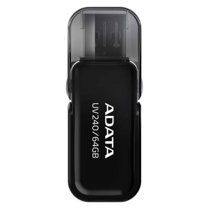 USB памет 64GB ADATA UV240, USB 2.0, Black - AUV240-64G-RBK