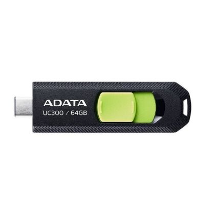 USB памет 64GB ADATA UC300, USB Type-C USB 3.2 Gen1, Black/Green