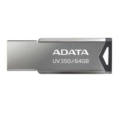 USB памет 64GB ADATA UV350 , USB 3.2 Gen1, Silver - AUV350-64G-RBK