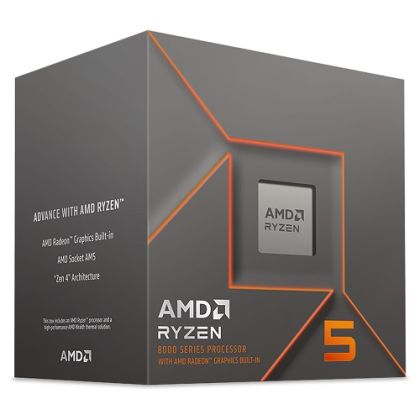 Процесор AMD Ryzen 5 8400F (4.2GHz up to 4.7GHz, 6 ядра, AM5) box, with Wraith Stealth Cooler