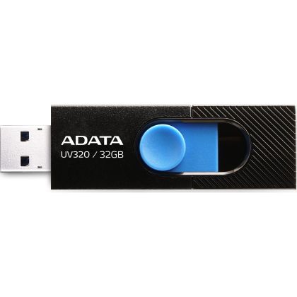 USB памет 32GB ADATA UV320, USB 3.2 Gen1, Black/Blue - AUV320-32G-RBKBL