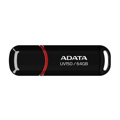 USB памет 64GB ADATA UV150, USB 3.2 Gen 1, Black - AUV150-64G-RBK