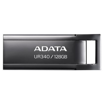 USB памет 128GB ADATA UR340, USB 3.2 Gen1, Metal, Black - AROY-UR340-128GBK