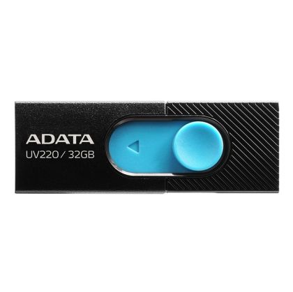 USB памет 32GB ADATA UV220, USB 2.0, Black/Blue - AUV220-32G-RBKBL