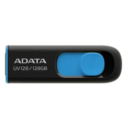 USB памет 128GB ADATA UV128, USB 3.2 Gen 1, Black/Blue - AUV128-128G-RBE