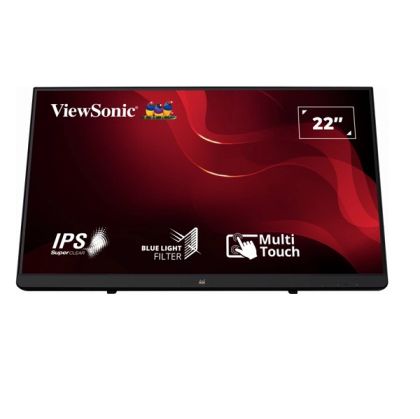 Монитор VIEWSONIC TD2230, 21.5" IPS Touch, FullHD (1920x1080) 60Hz, 16:9, 5ms, 200 cd/m², 1000:1, Speakers 2x3W, VGA, HDMI, DisplayPort, 2xUSB 3.2, Black