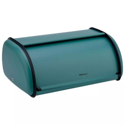 Кутия за хляб KINGHOFF KH 1755, 36 см, Лека и здрава конструкция, Стомана, Тюркоаз