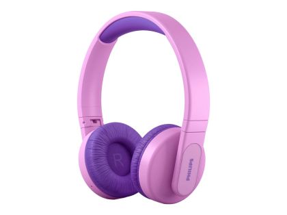 Детски безжични слушалки PHILIPS TAK4206PK, Kids, Bluetooth, 32 мм, 3.5 mm, Pink