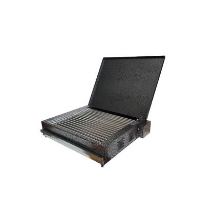 Електрическа скара с капак RUBINO EC-2.75, 2750W, 18 нагревателя, Тавичка, Сив