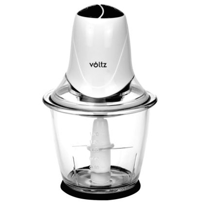 Чопър VOLTZ V51111B, 300W, Стъклена кана, 1.5 литра, 4 ножа, Бял