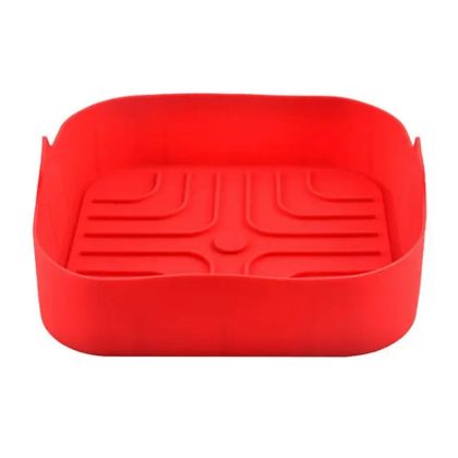 Силиконова форма за Airfryer ROSBERG R51980SS, 20.5x20.5x5.5см, Червен