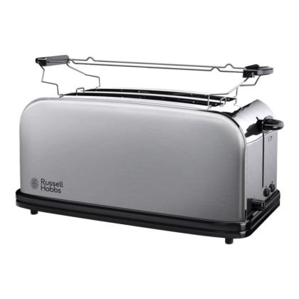Тостер RUSSELL HOBBS Adventure 23610-56, 1600 W, За 4 филийки, 6 степени, Perfect Toast система за равномерно изпичане, Затопляне, Инокс