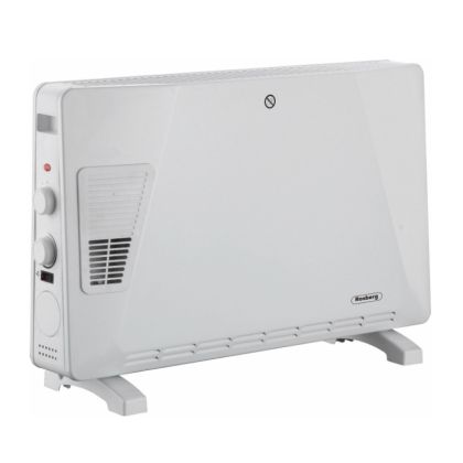 Конвектор за под ROSBERG R51974ET, 2500W, 3 степени, Турбо, Термостат, Авто. изключване, Бял