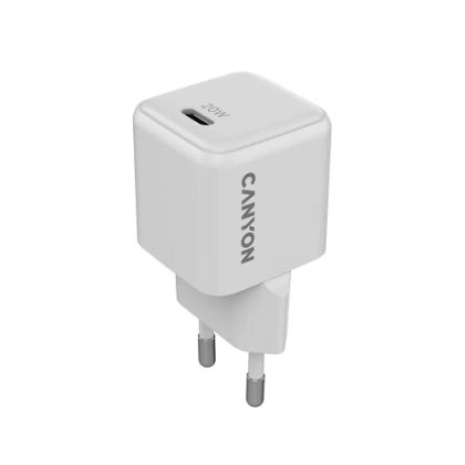 Зарядно у-во CANYON CU20C (CNS-CUW20C), GaN 20W 1xPD EU White