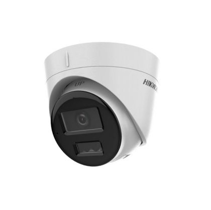 Охранителна камера HikVision DS-2CD1343G2-LIUF, 4 MP Smart Hybrid Light Fixed Turret Network Camera, 2.8mm, IR, White Light up to 30m, 120 dB WDR, H.265+, IP67, built-in microphone, built-in memory card slot, support micro SDXC (512GB), 12Vdc/PoE 6.5W
