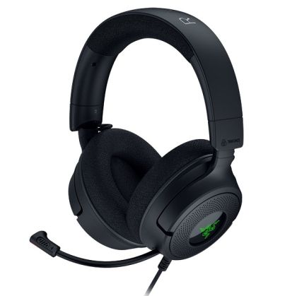 Геймърски слушалки RAZER Kraken V4 X (RZ04-05180100-R3M1), Wired, Razer™ TriForce 40mm, Razer Chroma™ RGB, USB Type-C, Black