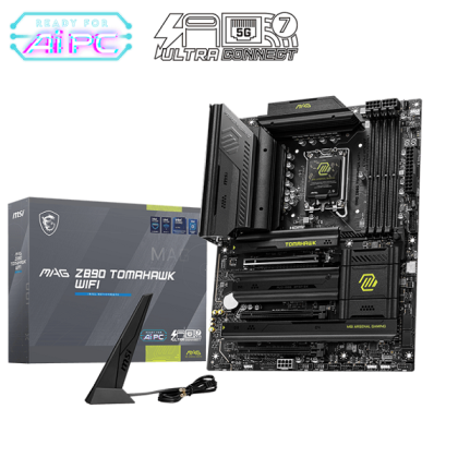 Дънна платка MSI MAG Z890 TOMAHAWK WIFI (Intel 1851, 4xDDR5, 4xM.2, 5Gbps LAN, Wi-Fi 7, HDMI, 2xThunderbolt 4) ATX