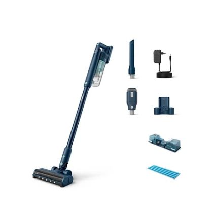 Безкабелна вертикална прахосмукачка PHILIPS XC5041/01 5000 Series, PowerCyclone 10, 60 мин време на работа, Закрепващ се модул Aqua, Green