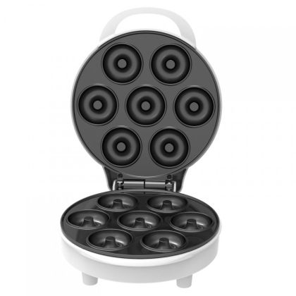 Уред за донъти ADLER AD 3075, 1500W, 7 понички наведнъж, Незалепващи плочи, Бял