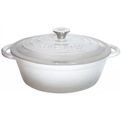 Чугунена тенджера KINGHOFF KH 1613, 6.2 литра, 33 см, Емайлирана, Индукция, Сив