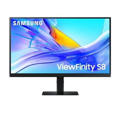 Монитор SAMSUNG ViewFinity S8 S80UD (LS27D800UAUXEN), 27" IPS, 4K UHD (3840x2160) 60Hz, 16:9, 5ms, 350 cd/m2, 1000:1, Adaptive Picture, DP, HDMI, USB-C,  USB-Hub, RJ-45, Black