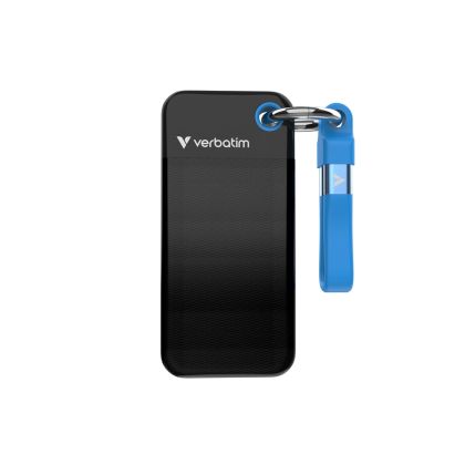 Външно SSD 1TB VERBATIM Pocket SSD, USB Type-C 3.2 Gen 2, Black/Blue