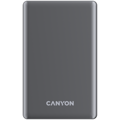 Външна батерия CANYON CNS-CPB505DG OnPower 505 slim Magsafe 5000 mAh PD20W Dark Grey