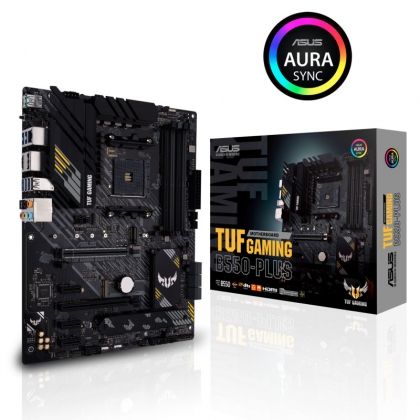 Дънна платка ASUS TUF GAMING B550-PLUS (AMD AM4, 4xDDR4, 2xM.2, 2.5Gb Ethernet, HDMI, DP) ATX 