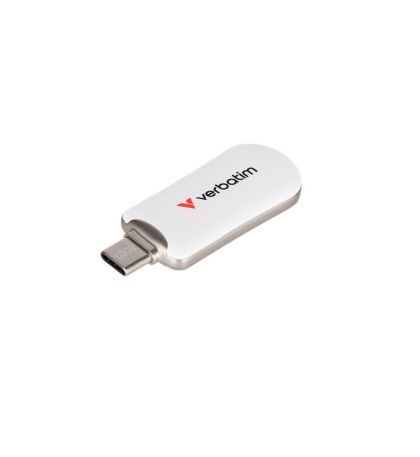 USB памет 128GB VERBATIM Plectra, USB-C White
