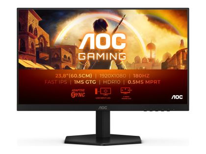Монитор AOC 24G42E, 24" Fast IPS, FullHD (1920x1080) 180Hz, 16:9, 0.5ms, 300 cd/m2, 1000:1, Adaptive Sync, HDMI, DP, Black