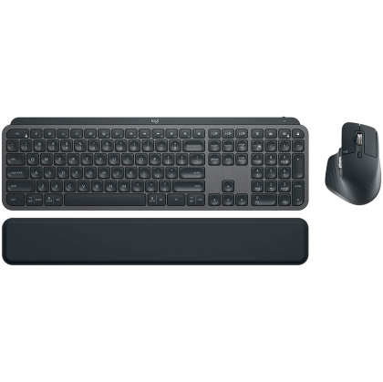 Безжичен комплект Клавиатура + Мишка LOGITECH MX Keys Combo for Business Gen 2 (920-010933), Bluetooth/Wireless, US, Graphite