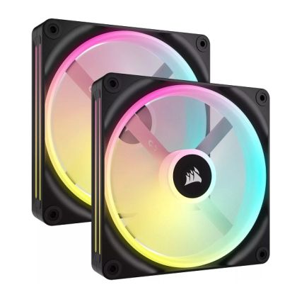 Охладител за кутия CORSAIR iCUE LINK QX140 RGB, 140mm Magnetic Dome RGB Fan, Dual Fan Kit