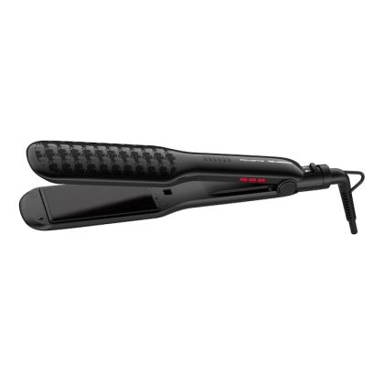 Преса за коса ROWENTA SF411LF0 x Karl Lagerfeld Extra Liss, 130°C- 230°C, Плочи 25см, LED дисплей, Ceramic keratin, Black