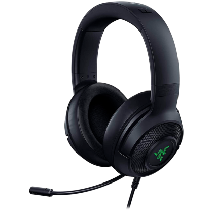 Геймърски слушалки RAZER Kraken V3 X (RZ04-03750300-R3M1), Razer™ TriForce, Surround Sound, 40mm, Razer Chroma™ RGB, USB, Black