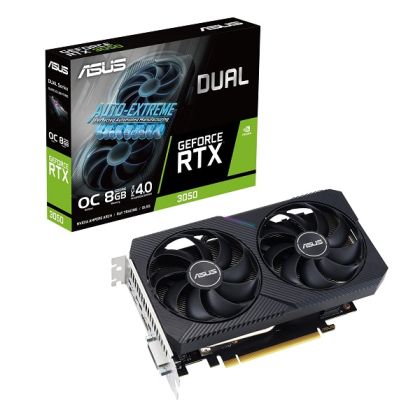Видео карта ASUS Dual GeForce RTX 3050 V2 OC Edition 8GB GDDR6, 128-bit, DVI, HDMI, DP