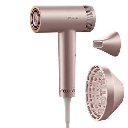 Сешоар PHILIPS BHD837/10 Series 8000, 1400W, ThermoShield Advanced, Dual Airstream, 3 скорости, йонна грижа, Pink
