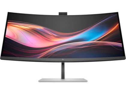 Монитор HP Series 7 Pro - 734pm (8K157UT#ABB), 34" IPS Black Curved 1900R, WQHD (3440 x 1440) 120Hz, 21:9, 5ms, 400cd/m2, 2000:1, Cam 5MP HDR, Mic, Speaker 4x3W, HDMI, 2xDP, USB-C, 2xThunderbolt™ 4 , RJ-45, Black/Silver