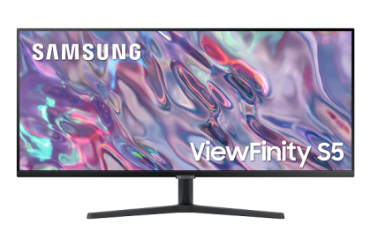 Монитор SAMSUNG ViewFinity S5 S50GA (LS34C500GAUXEN), 34" VA, UWQHD (3440x1440) 100Hz, 21:9, 5ms, 300 cd/m2, 3000:1, AMD FreeSync, 2xHDMI, DP, Black