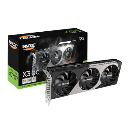 Видео карта INNO3D GeForce RTX 5070 Ti X3 OC, 16GB GDDR7, 256 bit, HDMI, 3xDP
