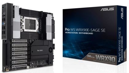 Дънна платка ASUS Pro WS WRX90E-SAGE SE (AMD sTR5, 8 x DDR5, 4 x M.2, 10Gb LAN, VGA, mini DisplayPort) EEB