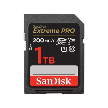 SD памет 1TB SANDISK Extreme PRO, SDXC UHS-I, Class 10, U3, V30, up to 200MB/s