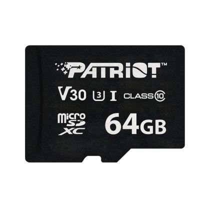 MicroSD памет 64GB PATRIOT VX Series microSDXC, Class 10 UHS-I U3 V30