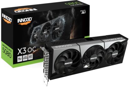 Видео карта INNO3D GeForce RTX 5080 X3 OC, 16GB GDDR7, 256bit, HDMI, 3xDP