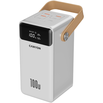 Външна батерия CANYON OnPower 610 (CNS-CPB610W), 60000 mAh PD100W metal  White