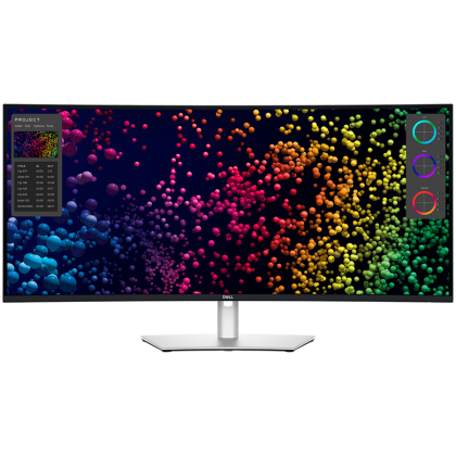 Монитор DELL U4025QW UltraSharp, 39.7" IPS Black Curved 2500R, 5K (5120x2160) 120Hz, 21:9, 5ms, 600 cd/m2, 2000:1, Speaker 2x9W, DP, HDMI, 2xThunderbolt4 (90W), 3xUSB-C, 5xUSB, RJ-45, Silver