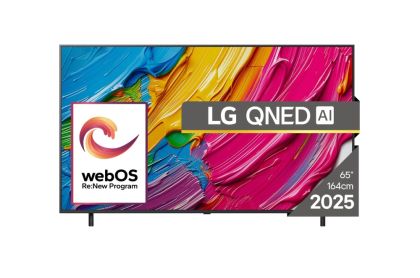 Телевизор 65" LG 65QNED80A3A, 4K QNED HDR Smart TV, webOS 25, 60Hz, WiFi 5, Black